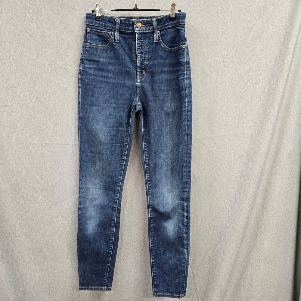 Madewell Skinny Jeans Dark Indigo Wash Stretch Denim Size 25 High Rise